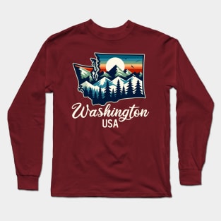 Washington State USA Outdoors Long Sleeve T-Shirt